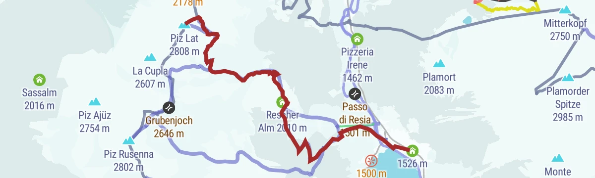 Route map: al Piz Lad